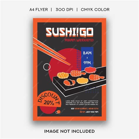 Sushi restaurant flyer | Premium Vector