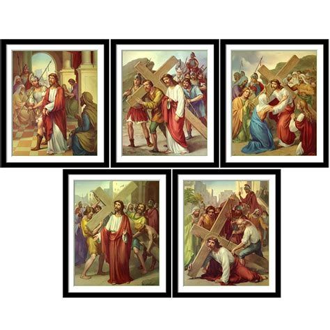 Stations Of The Cross - Christian Art Collection - Set Of 14 Framed ...