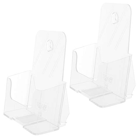 Kurtzy Clear Plastic A5 Brochure Holder (2 Pack) - Counter/Desktop ...