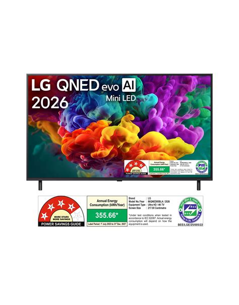 LG 217cm (86) QNED evo AI QNED85 Mini LED 4K Smart TV - 86QNED85BLA ...