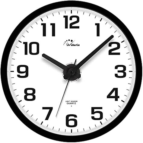 WallarGe Night Light Wall Clock for Bedroom - Silent India | Ubuy