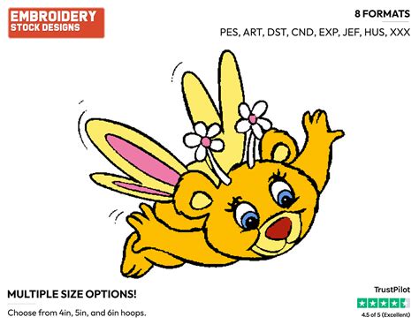 Butterbear Flying - The Wuzzles - TV Shows - Disney Embroidery Design ...