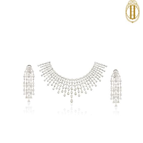 Legacy Diamond Cluster Necklace Set – Hazoorilal Legacy