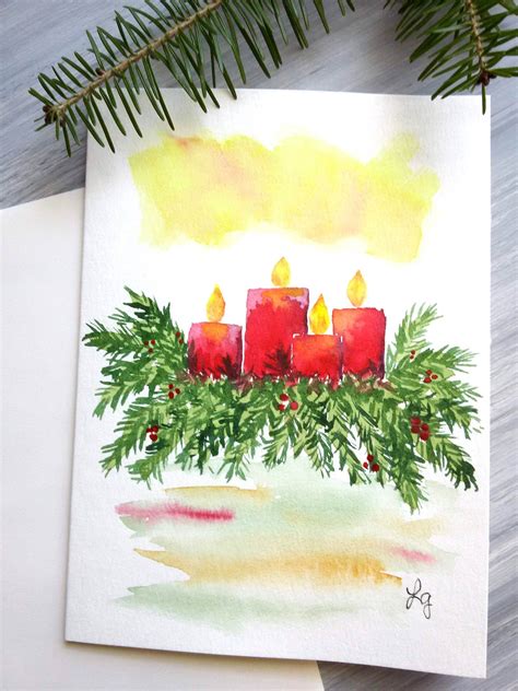 CHRISTMAS CARD Original Hand Painted Watercolor Painting | Etsy ...