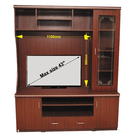 Wooden TV Wall Unit KTVU404 5X6ft Single Side Box TV Unit