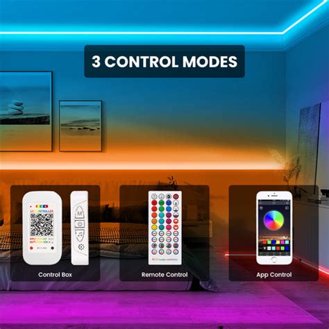 TECPHILE RGB 4 Pin 4 Port Smart Strip Light Controller with Remote ...