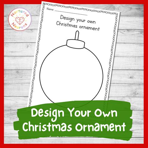 Design Your Own Christmas Ornament Worksheet - Printable Template For ...