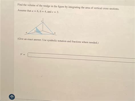 Solved Find the volume of the wedge in the figure by | Chegg.com