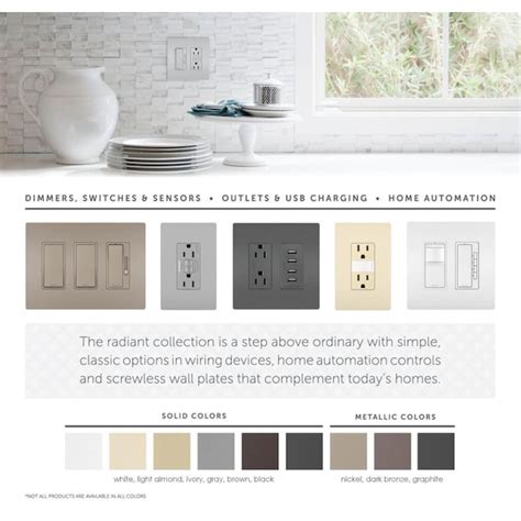 Legrand radiant 4-Gang Midsize White Thermoplastic Indoor Screwless ...