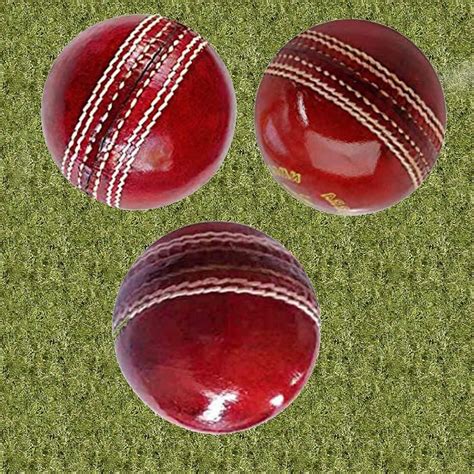 Buy AnNafi® Red Cricket Ball | Red Color Leather Cricket Balls for ...