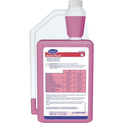Diversey Floor Cleaner/Maintainer - Liquid - 32 fl oz (1 quart) - Sweet ...