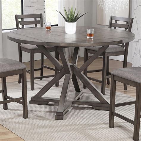Winners Only Stratford Counter Height 60" Round Tall Table w/ Lazy ...