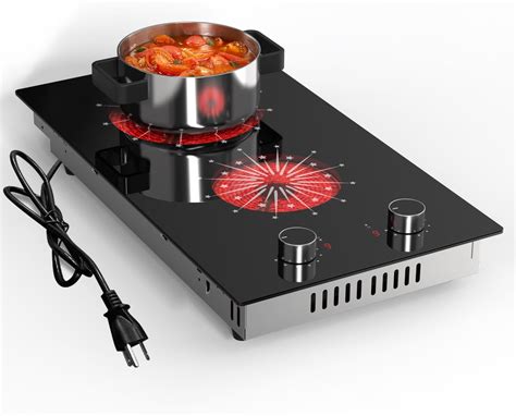 Amazon.com: Jessier 2 Burner Electric Cooktop - 12 Inch Plug in ...