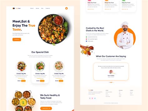 Food Menu Web Page Design 的图像结果