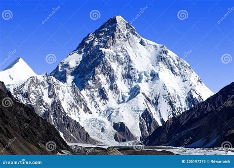 K2 Peak in the Karakoram Range Stock Image - Image of asia, climb ...