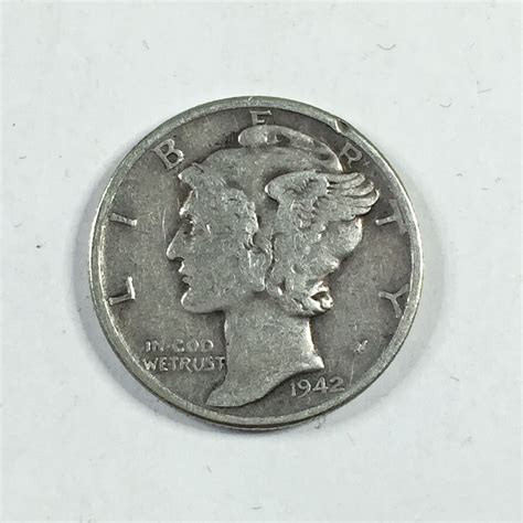 1942 Silver Mercury Dime