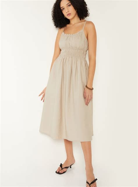 Buy Women Solid A-line Midi Dress Online at just Rs. 999.0 ...
