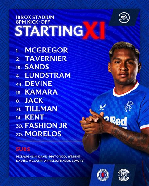 Sands and Tillman start for Rangers against Hibernian (3 pm ET ...