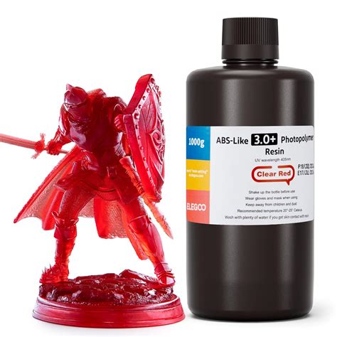 ELEGOO ABS-Like 3.0 3D Printer Resin Transparent Red Philippines | Ubuy