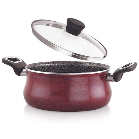 Buy ivbox Regal-2.5Ltr Cook & Serve Deep Handi Kadhai Induction Bottom ...