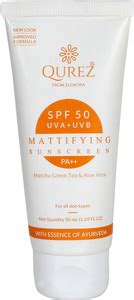 Qurez Sunscreen - SPF 50 PA++ Mattifying Sunscreen SPF 50 with Matcha ...