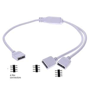 Protium 4-Pin 1 to 2 PC Splitter Cable for DC Light Strips, Not ...