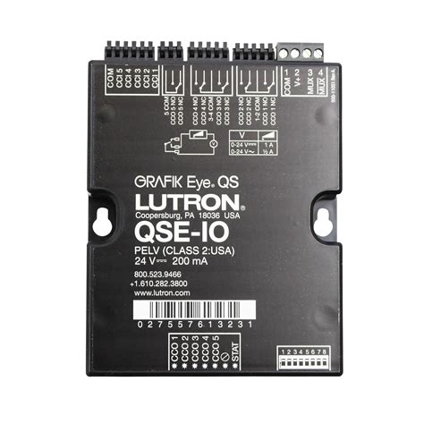 LUTRON QSE-IO, GRAFIK EYE, LIGHTING CONTROL SYSTEM INTERFACE MODULE ...