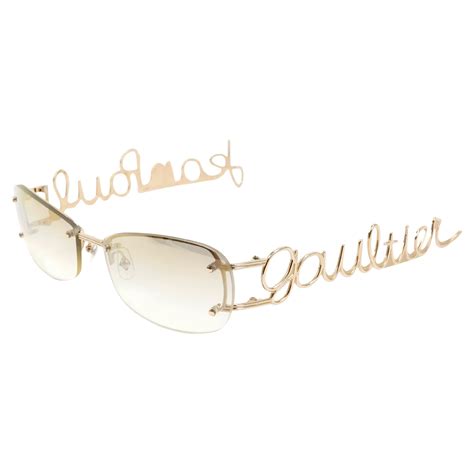 RARE Jean Paul Gaultier Cursive Logo Sunglasses For Sale at 1stDibs