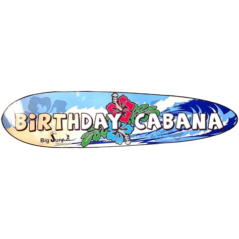 Big Surf Water Park Birthday Cabana Sign | EJ'S Auction & Appraisal