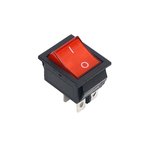 Electronic Spices KCD4 16a 250v Ac Red Color 4 Pin Dpdt Heavy Duty ...