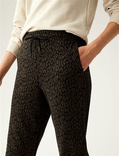Buy Jersey Animal Print Tapered Joggers at Marks & Spencer