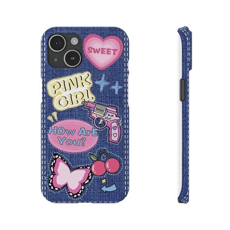 Denim Pink Girl Phone Case – Aura Cases