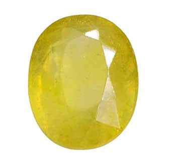 S Kumar Gems & Jewels Certified 3.25 Ratti Yellow Sapphire Stone ...