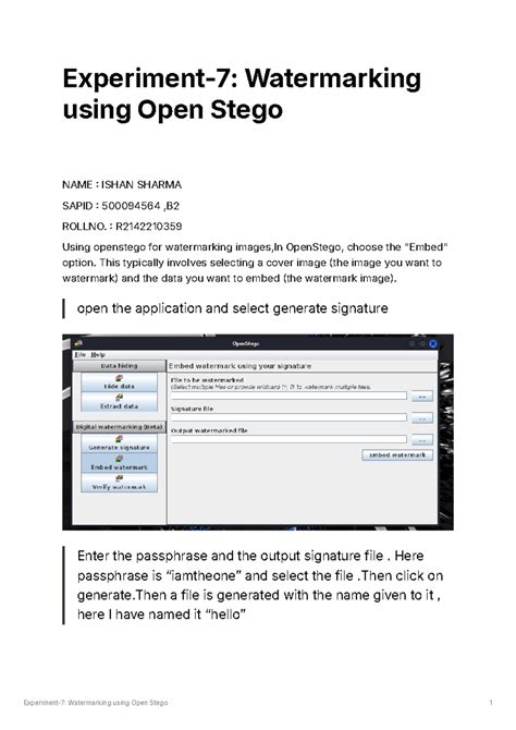 Experiment-7 Watermarking using Open Stego f4a39057 a117436 ...