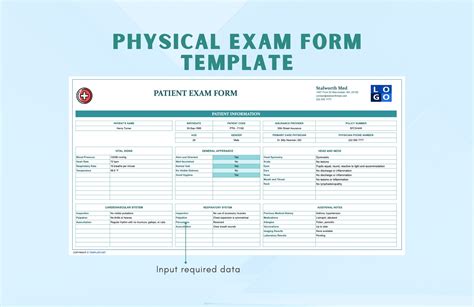 Physical Exam Form Template in Excel, Google Sheets - Download ...