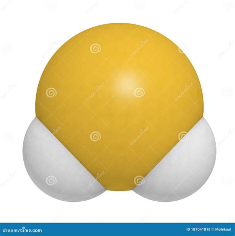 Hydrogen Sulfide (H2S) Molecule. Toxic Gas with Characteristic Odor of Rotten Eggs. 3D Rendering ... - what is the smell of hydrogen sulfide