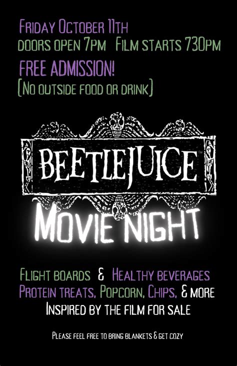 Beetlejuice Movie Night, 15 East Churchville Road, Bel Air, MD, 11 ...