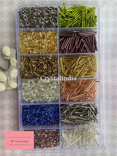 Kit 32 - 12 Long and 5MM Bugle Beads – CrystalIndia