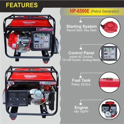 Petrol & LPG Portable Generator - Single Phase - 2.1 KVA Petrol ...