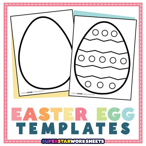 Easter Egg Cut Out Stencil - FREE Printable A-Z