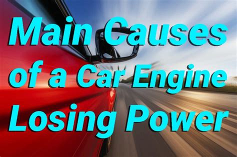Image result for Engine Power Loss Causes