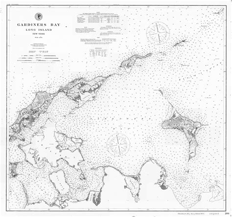Gardiners Bay 1894 - Old Map Nautical Chart AC Harbors 298 - New York ...