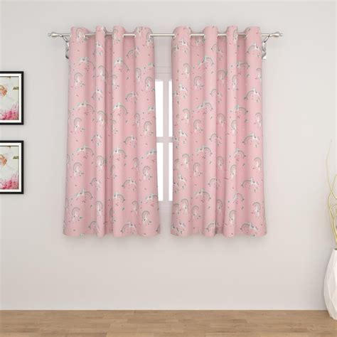 Buy Slate Set of 2 Printed Semi-Blackout Window Curtains from Home ...