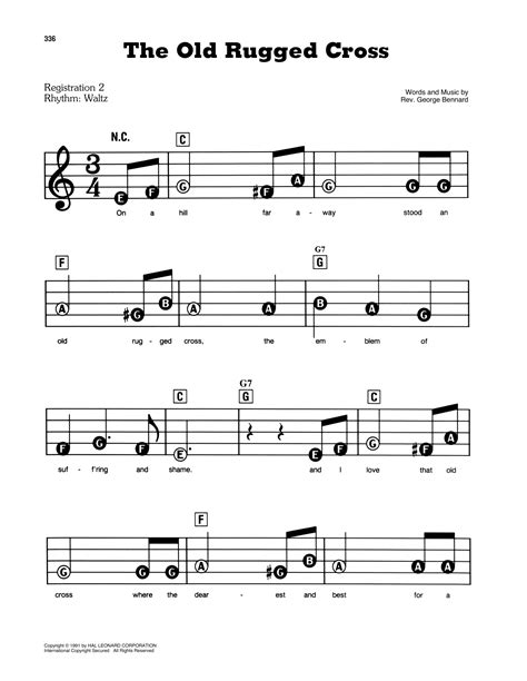 The Old Rugged Cross Guitar Chords