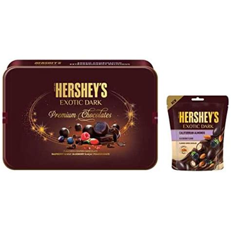 Hershey's Exotic Dark Gift Tin Pack, 192g & Hershey's Exotic Dark ...