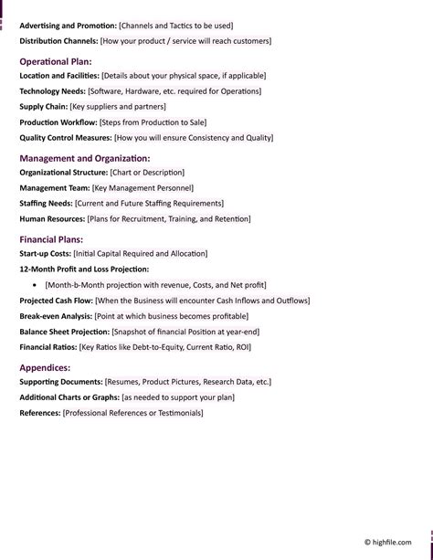 Startup Business Plan Template 的图像结果