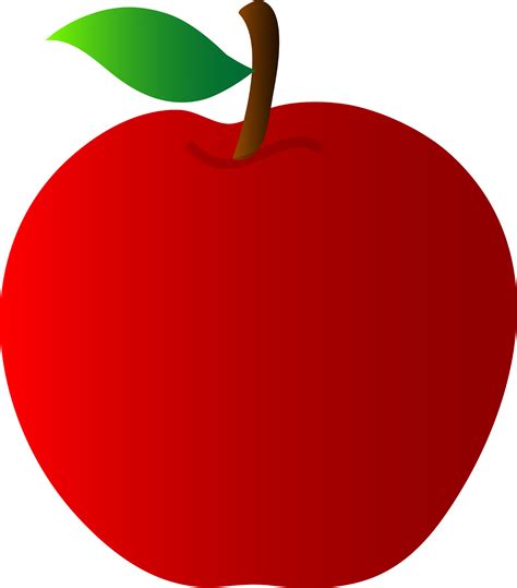 Red Apple Vector Art - Free Clip Art