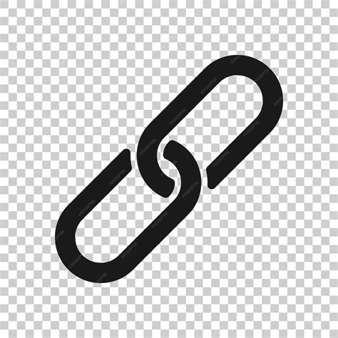 Chain sign icon in transparent style link vector illustration on ...