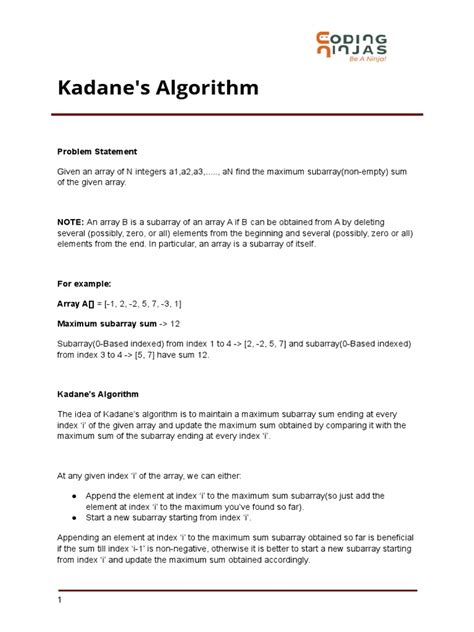 Image result for Kadane's Algorithm Java