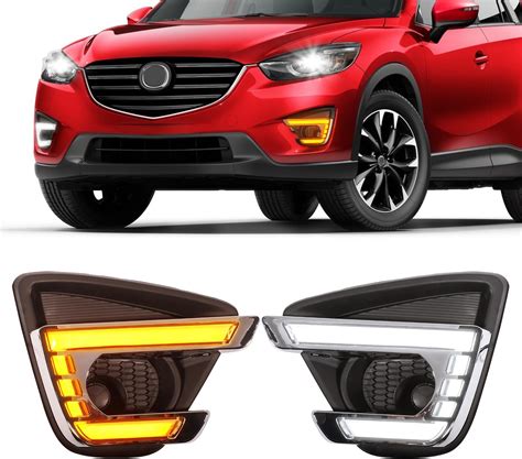 Amazon.com: DRL w/Turn Signals for Mazda CX5 2016 2015 2014 2013 Fog ...
